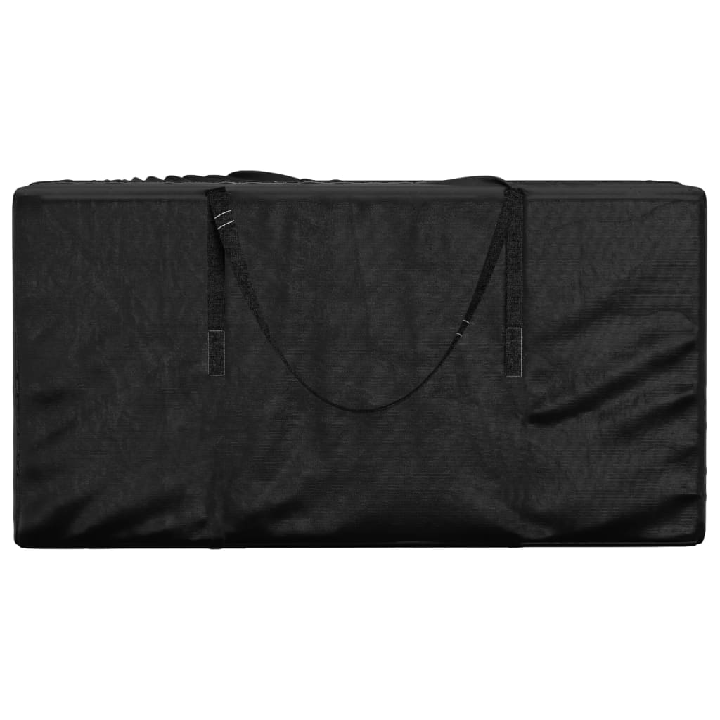 Vreća za pohranu vrtnih jastuka crna 150x75x75 cm polietilen