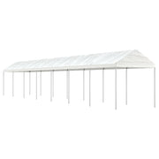 Sjenica s krovom bijela 15,61 x 2,28 x 2,69 m polietilen