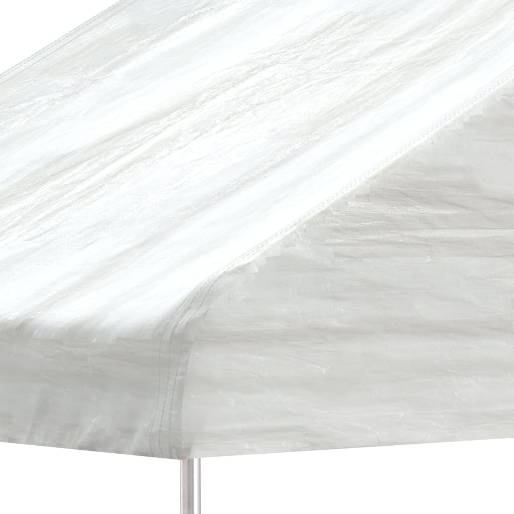 Sjenica s krovom bijela 8,92 x 4,08 x 3,22 polietilen