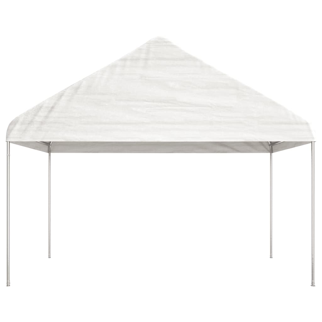 Sjenica s krovom bijela 20,07 x 4,08 x 3,22 m polietilen