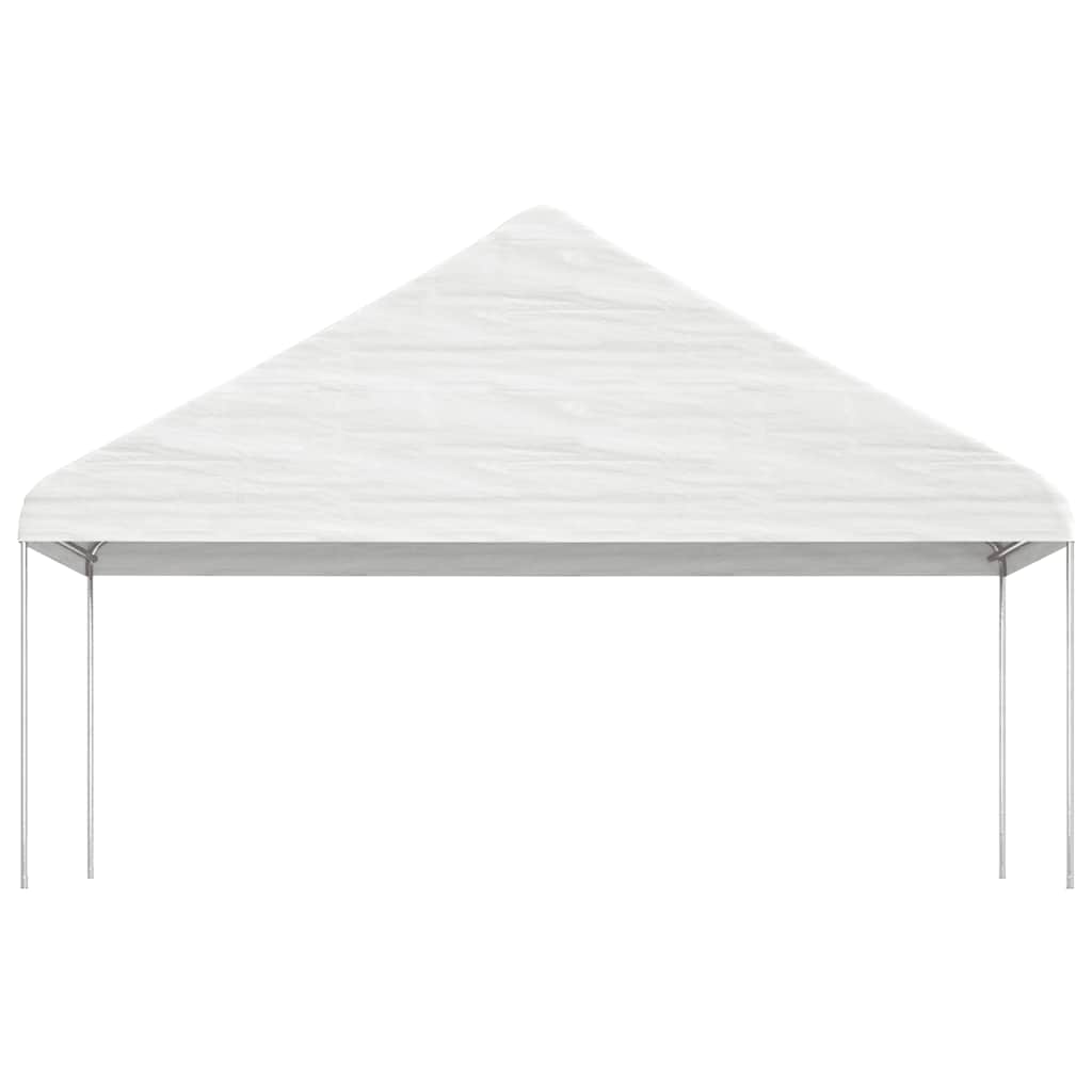 Sjenica s krovom bijela 4,46 x 5,88 x 3,75 m polietilen