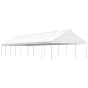 Sjenica s krovom bijela 17,84 x 5,88 x 3,75 m polietilen