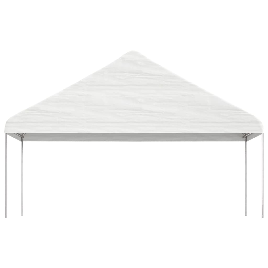 Sjenica s krovom bijela 17,84 x 5,88 x 3,75 m polietilen