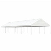 Sjenica s krovom bijela 20,07 x 5,88 x 3,75 m polietilen