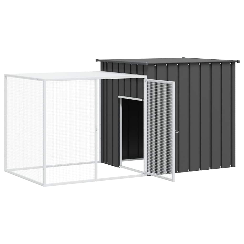 Kavez za zečeve antracit 200 x 91 x 100 cm od pocinčanog čelika
