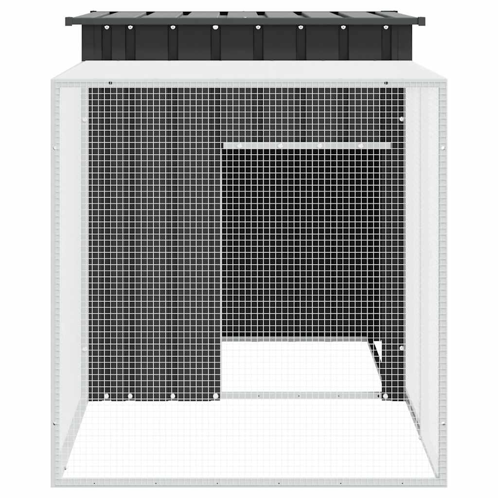 Kavez za zečeve antracit 200 x 91 x 100 cm od pocinčanog čelika