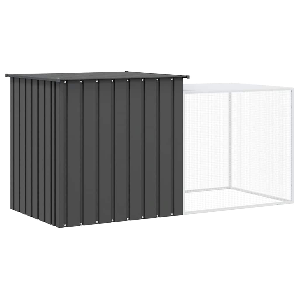 Kavez za zečeve antracit 200 x 91 x 100 cm od pocinčanog čelika