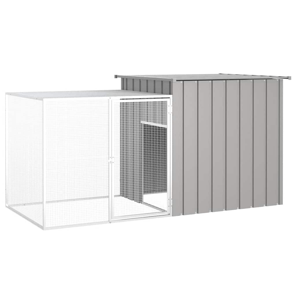 Kavez za zečeve sivi 200 x 91 x 100 cm od pocinčanog čelika