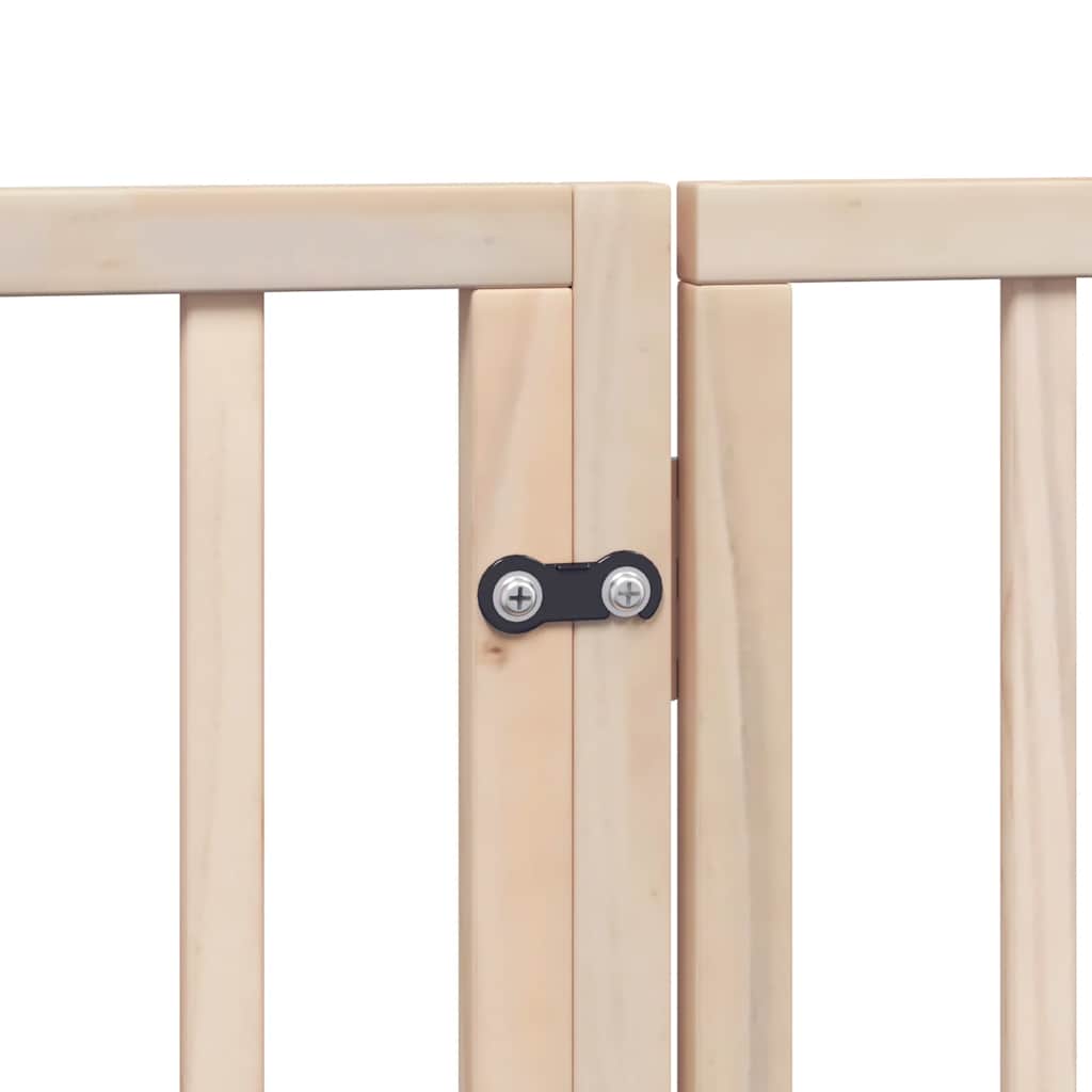 Vrata za pse s vratašcima 6 panela sklopiva 480 cm drvo topole
