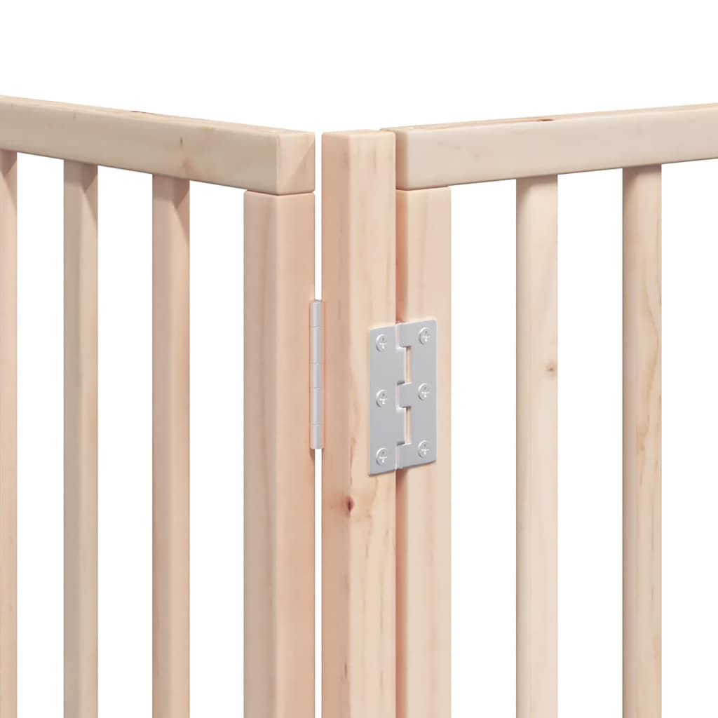 Vrata za pse s vratašcima 6 panela sklopiva 480 cm drvo topole
