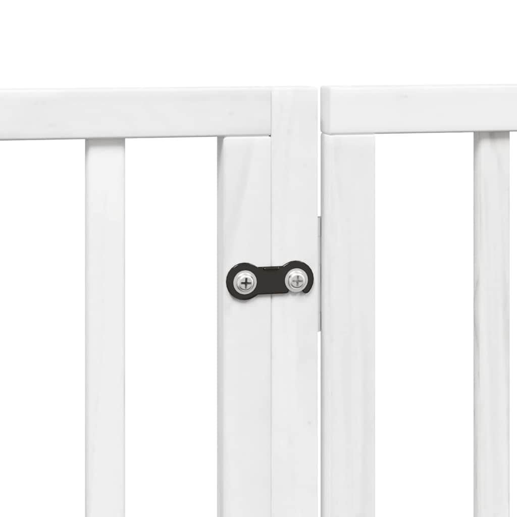 Vrata za pse s vratašcima 6 panela sklopiva 480 cm drvo topole