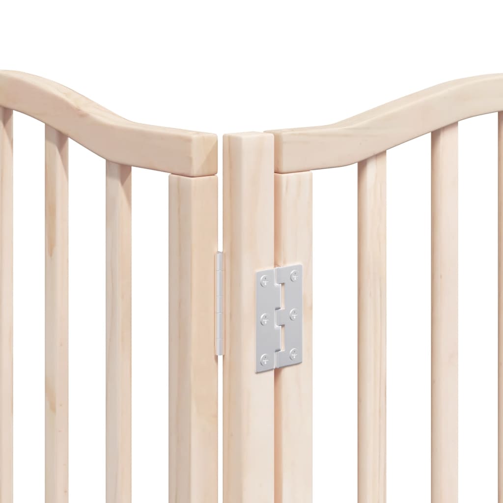 Vrata za pse s vratašcima 15 panela sklopiva 750 cm drvo topole
