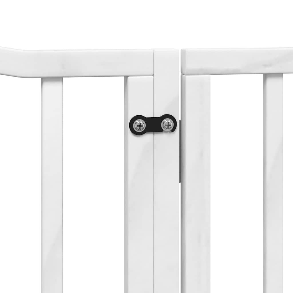 Vrata za pse s vratašcima 6 panela sklopiva 480 cm drvo topole