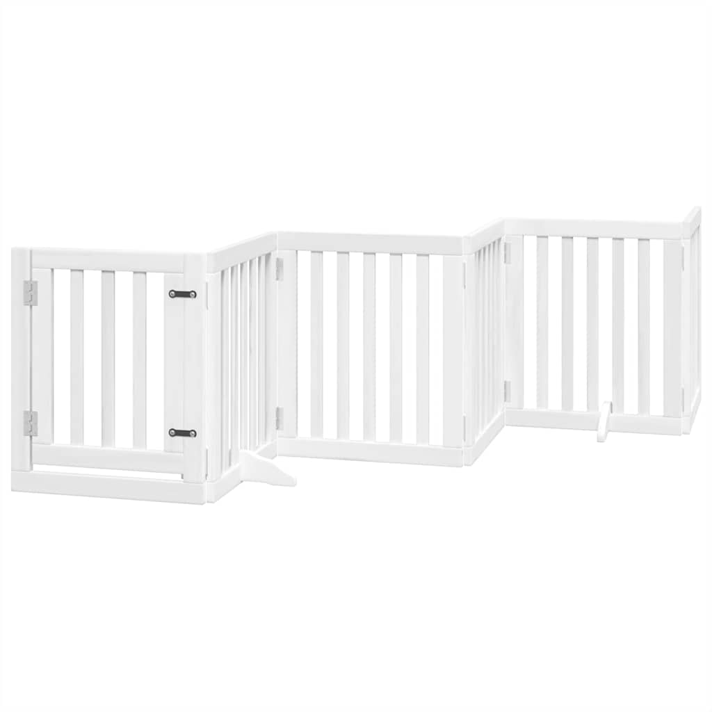 Vrata za pse s vratašcima 15 panela sklopiva 750 cm drvo topole