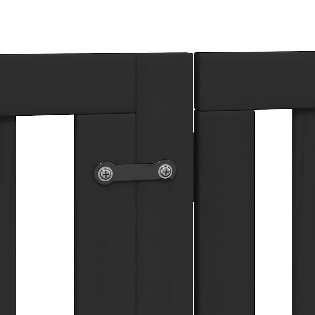 Vrata za pse s vratašcima 12 panela sklopiva 600 cm drvo topole
