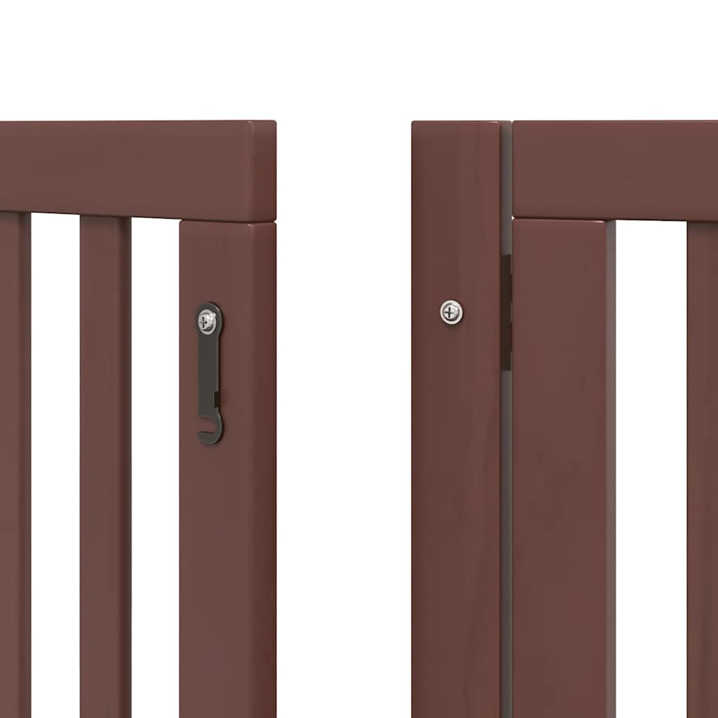 Vrata za pse s vratašcima 12 panela sklopiva 600 cm drvo topole