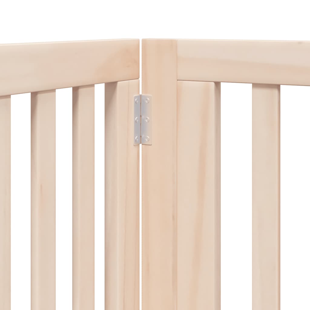 Vrata za pse s vratašcima 8 panela sklopiva 640 cm drvo topole