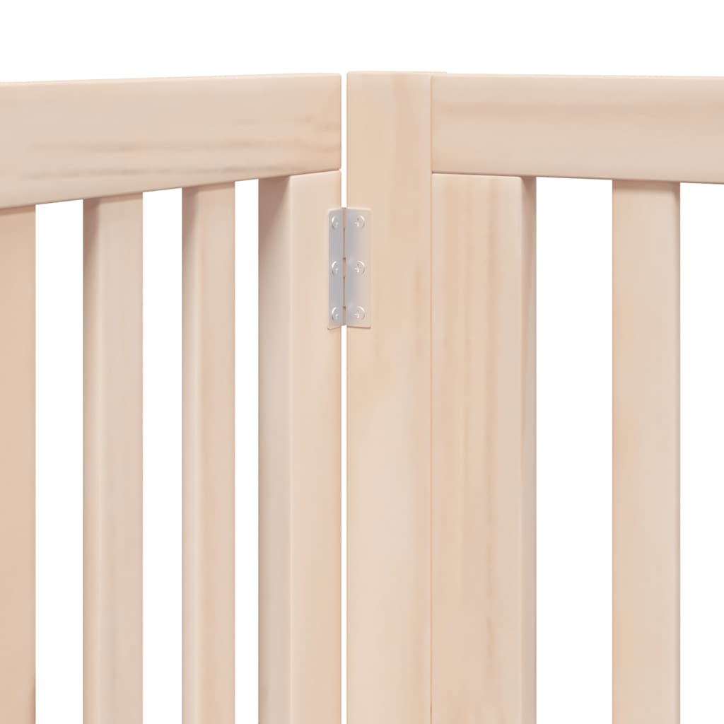 Vrata za pse s vratašcima 8 panela sklopiva 640 cm drvo topole