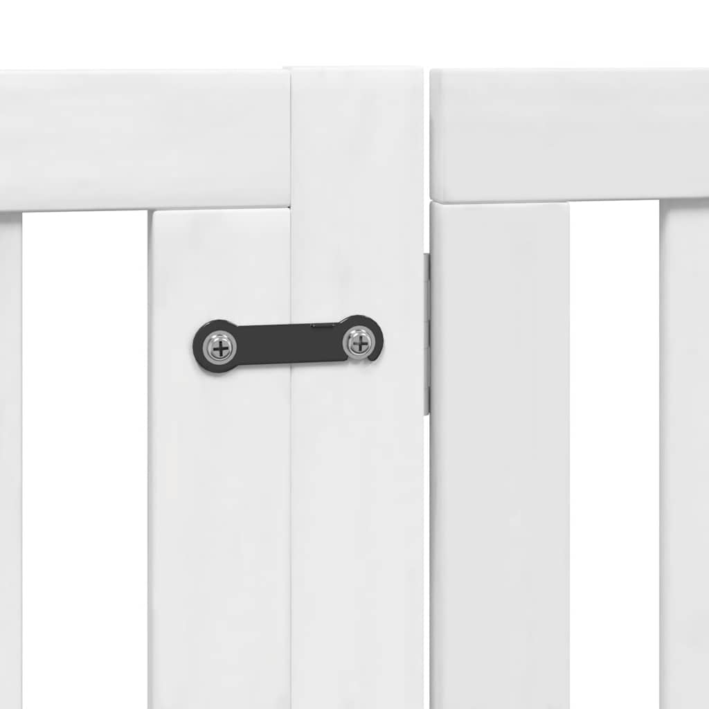 Vrata za pse s vratašcima 6 panela sklopiva 480 cm drvo topole