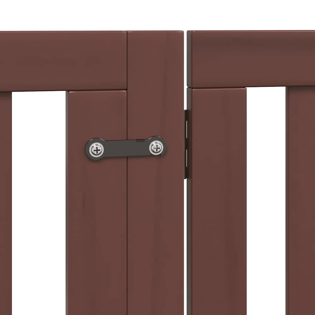 Vrata za pse s vratašcima 6 panela sklopiva 480 cm drvo topole