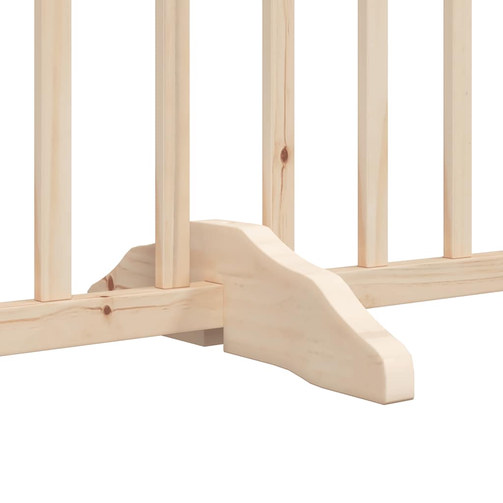 Vrata za pse s vratašcima 6 panela sklopiva 480 cm drvo topole