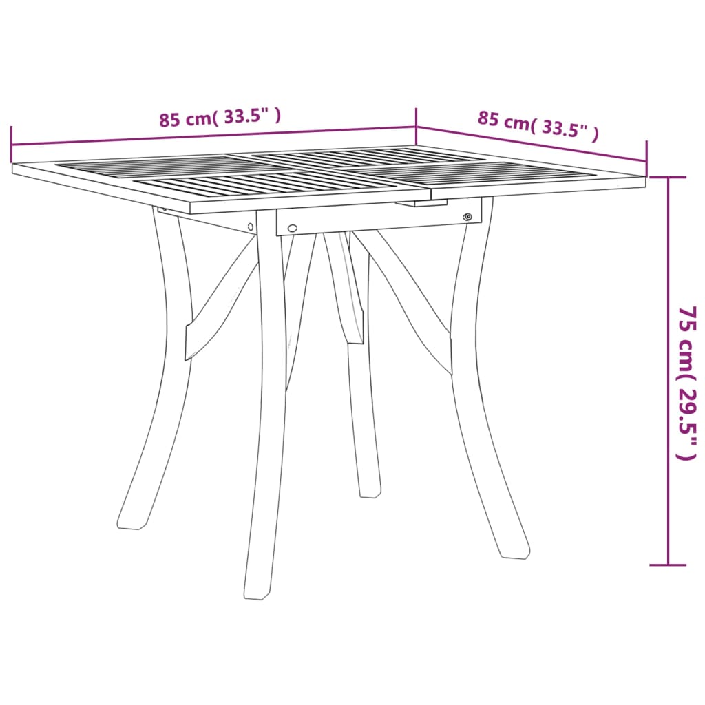 Vrtni stol 85x85x75 cm od masivnog bagremovog drva