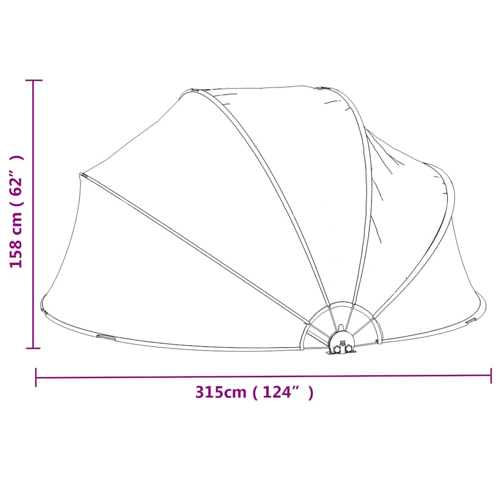 Okrugla bazenska kupola 315 x 158 cm PVC