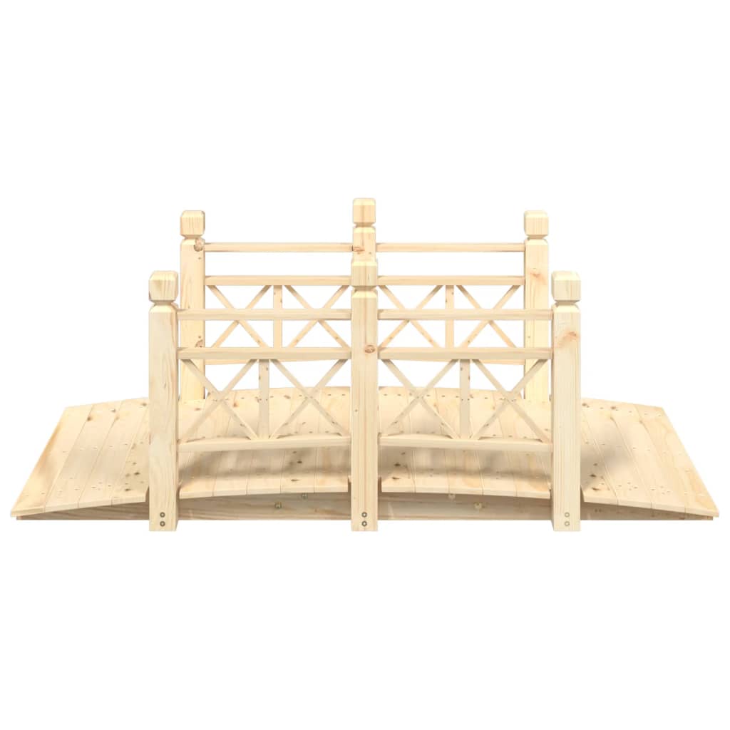Vrtni most s ogradama 150 x 67 x 56 cm od masivnog drva smreke