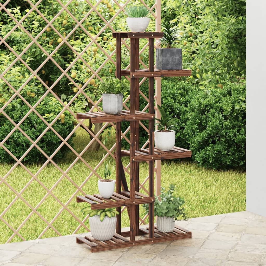 Stalak za cvijeće 75 x 25 x 140,5 cm od masivne jelovine