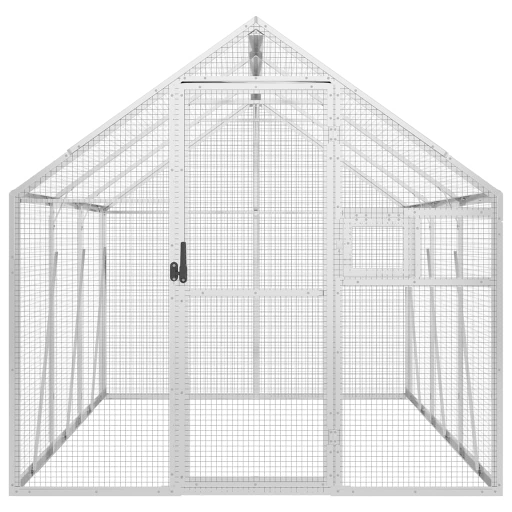 Kavez za ptice srebrni 1,79x3x1,85 m aluminijski