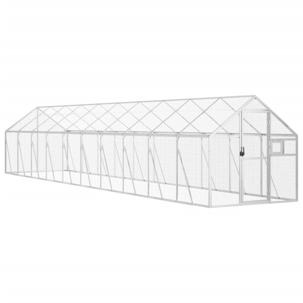 Kavez za ptice srebrni 1,79x10x1,85 m aluminijski