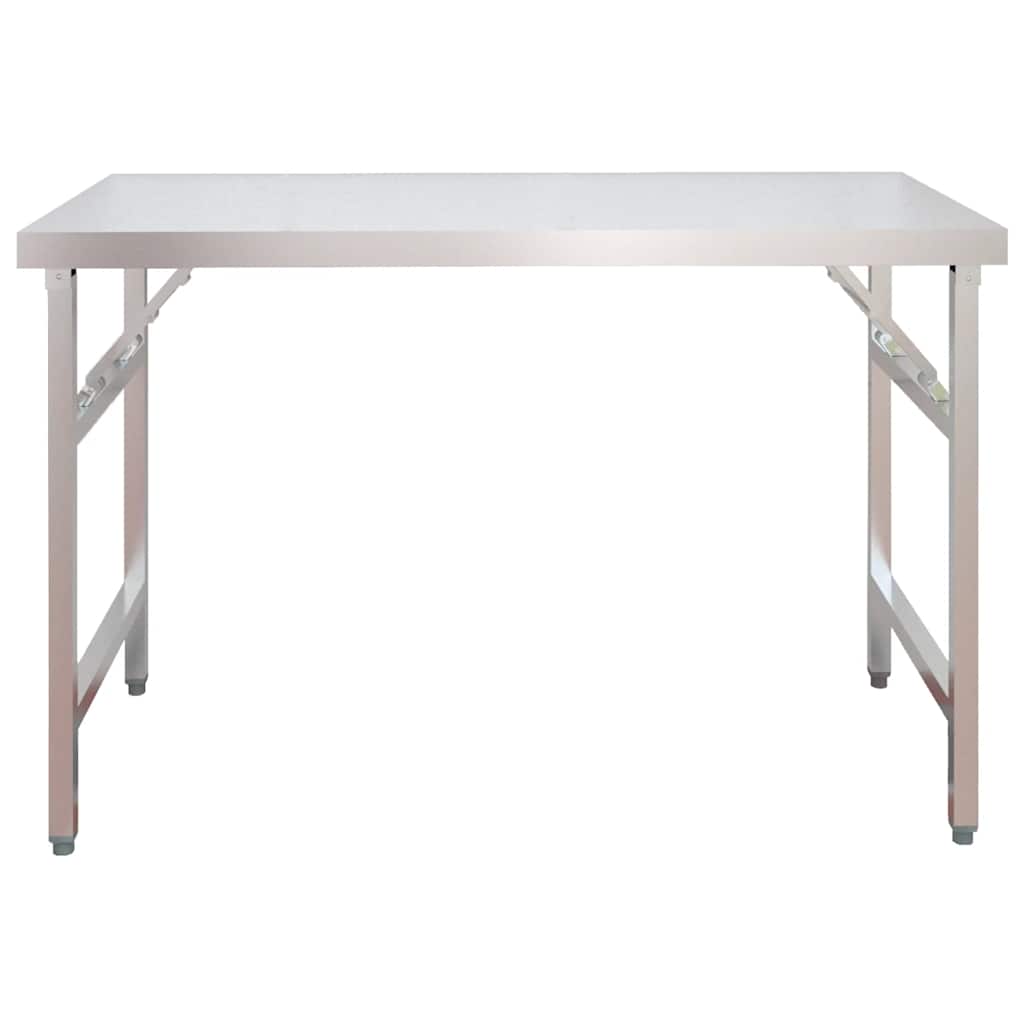 Kuhinjski radni stol s policom 120x60x115 cm nehrđajući čelik