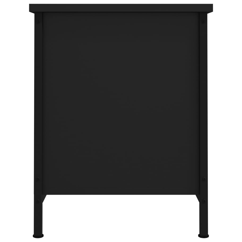 TV ormarić s vratima crni 100x35,5x45 cm od konstruiranog drva