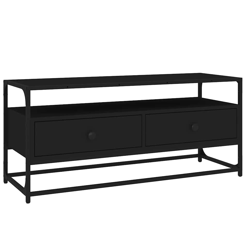 TV ormarić crni 100 x 35 x 45 cm od konstruiranog drva