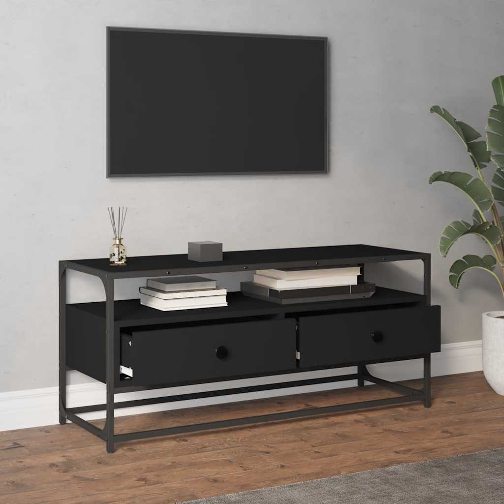 TV ormarić crni 100 x 35 x 45 cm od konstruiranog drva