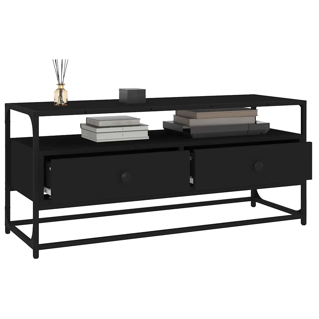 TV ormarić crni 100 x 35 x 45 cm od konstruiranog drva