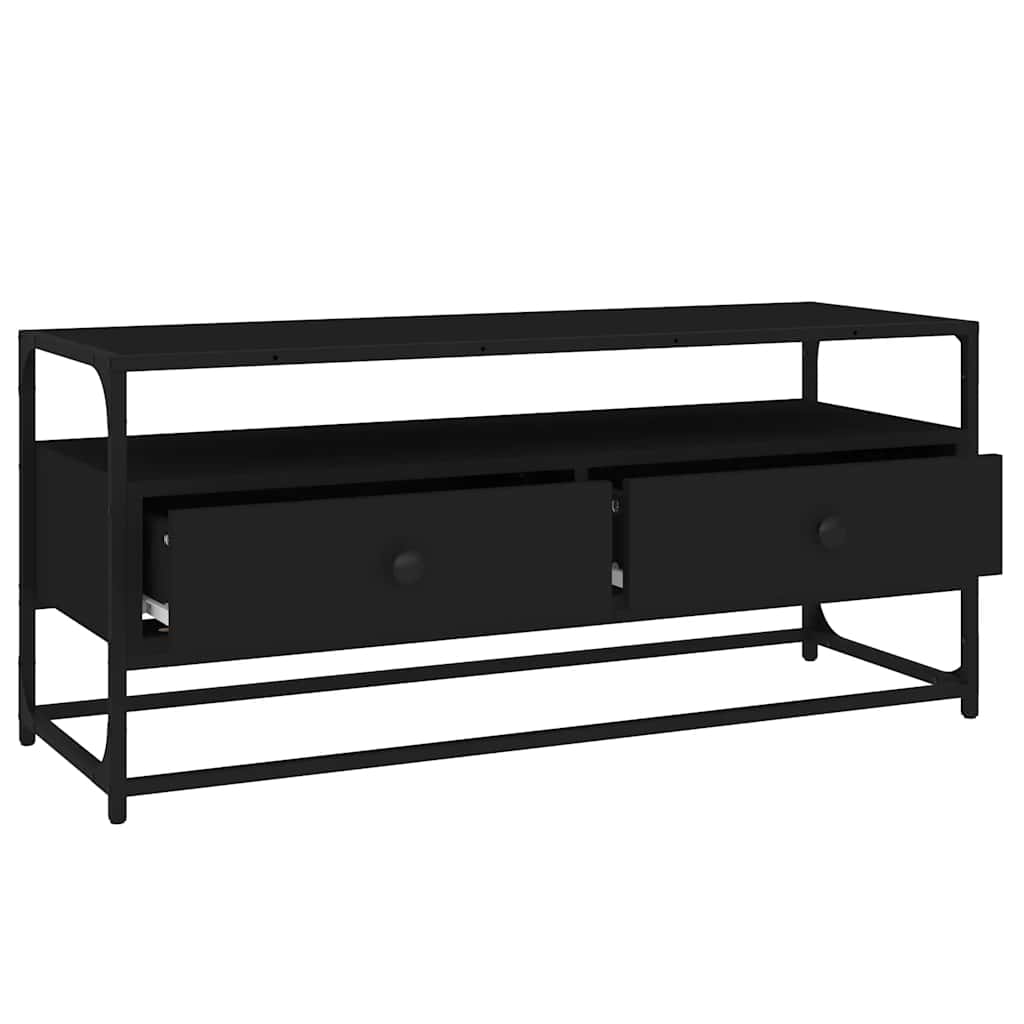 TV ormarić crni 100 x 35 x 45 cm od konstruiranog drva
