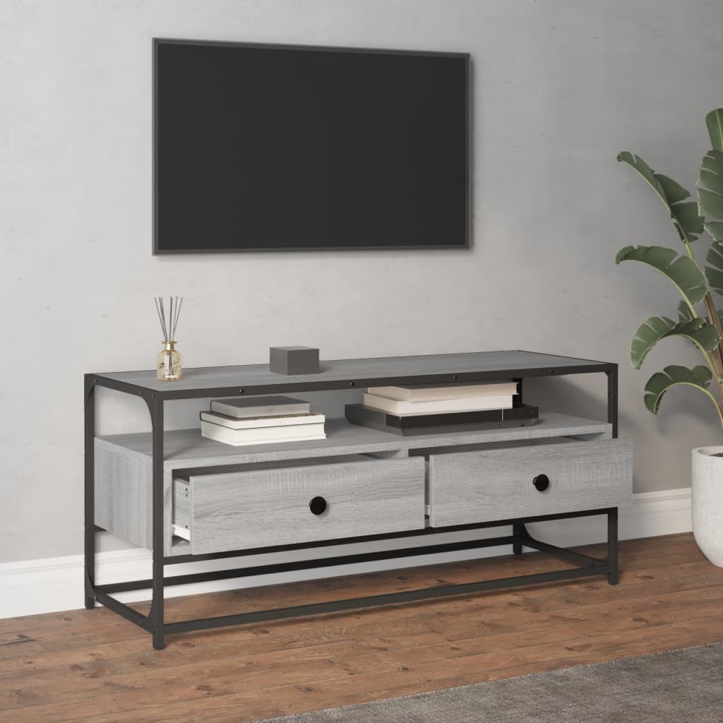 TV ormarić siva boja hrasta 100 x 35 x 45 cm konstruirano drvo