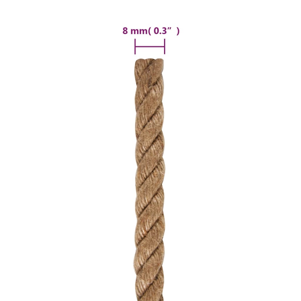 Uže od jute dužina 50 m debljina 8 mm