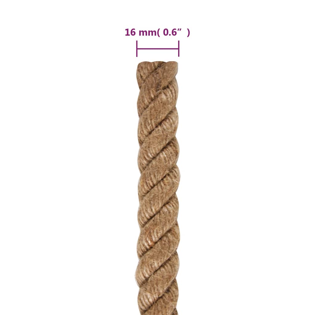 Uže od jute dužina 50 m debljina 16 mm