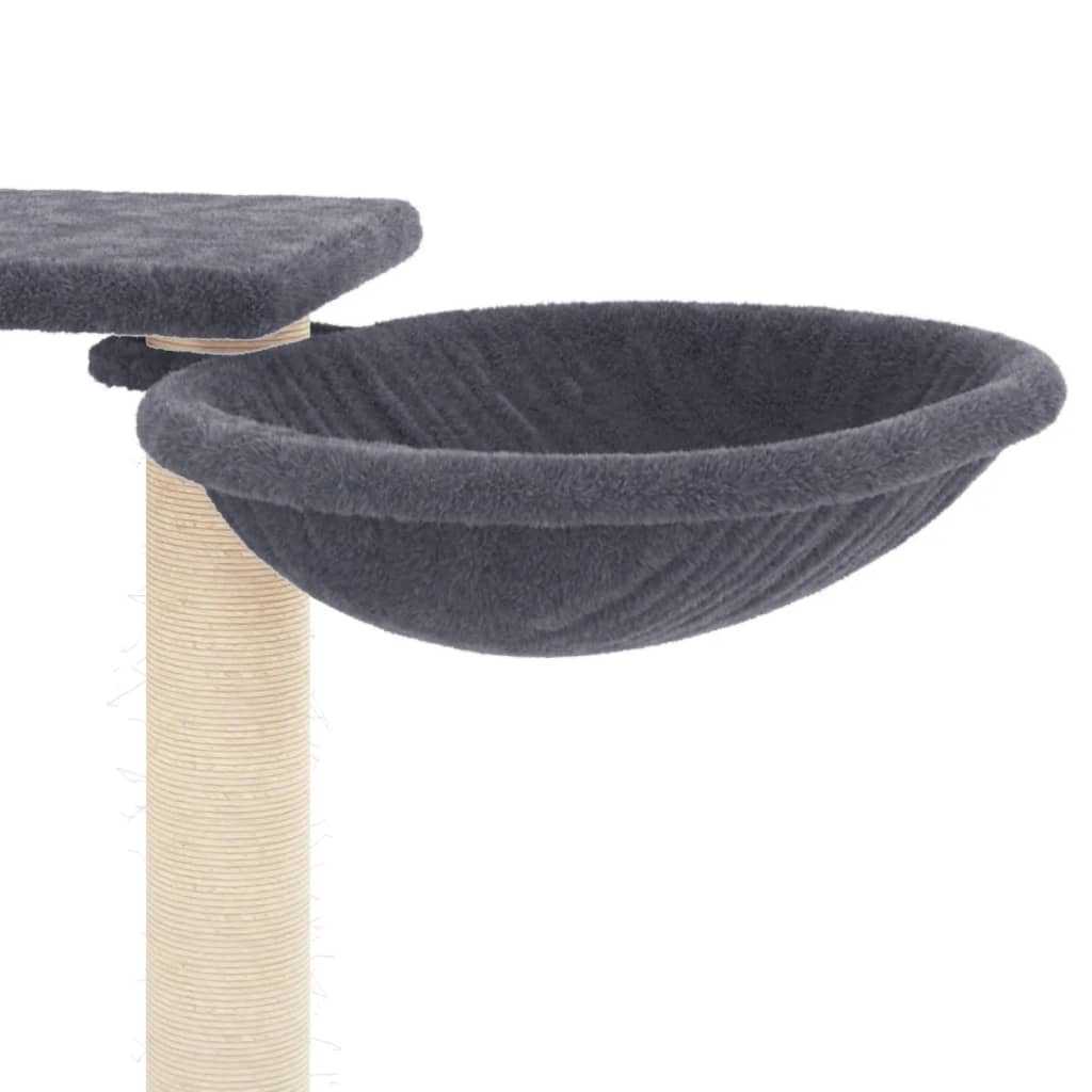 Penjalica za mačke sa stupovima za grebanje tamnosiva 82 cm