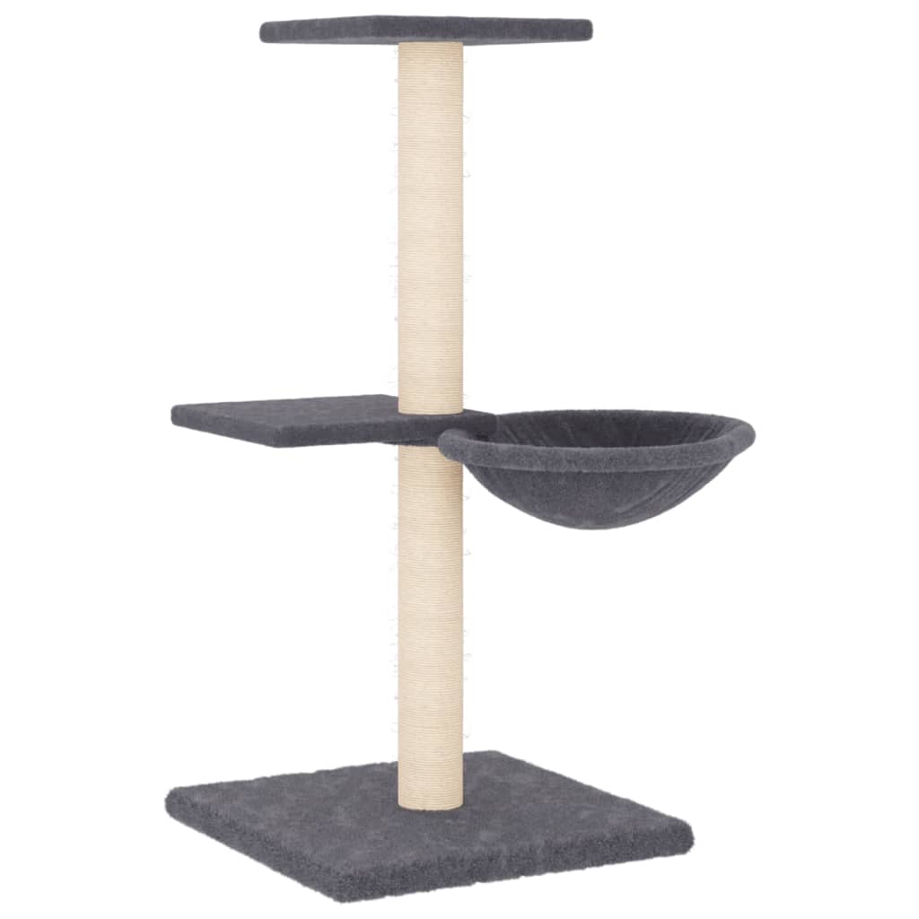 Penjalica za mačke sa stupovima za grebanje tamnosiva 72 cm