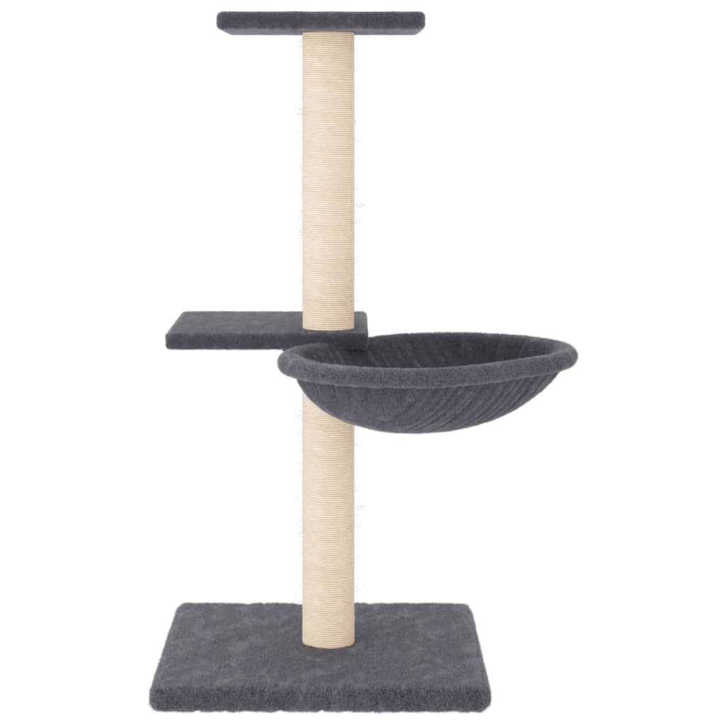 Penjalica za mačke sa stupovima za grebanje tamnosiva 72 cm