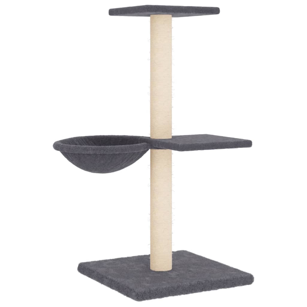 Penjalica za mačke sa stupovima za grebanje tamnosiva 72 cm