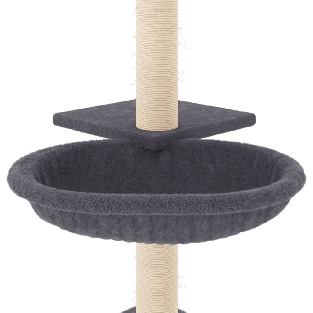 Penjalica za mačke sa stupovima za grebanje tamnosiva 72 cm