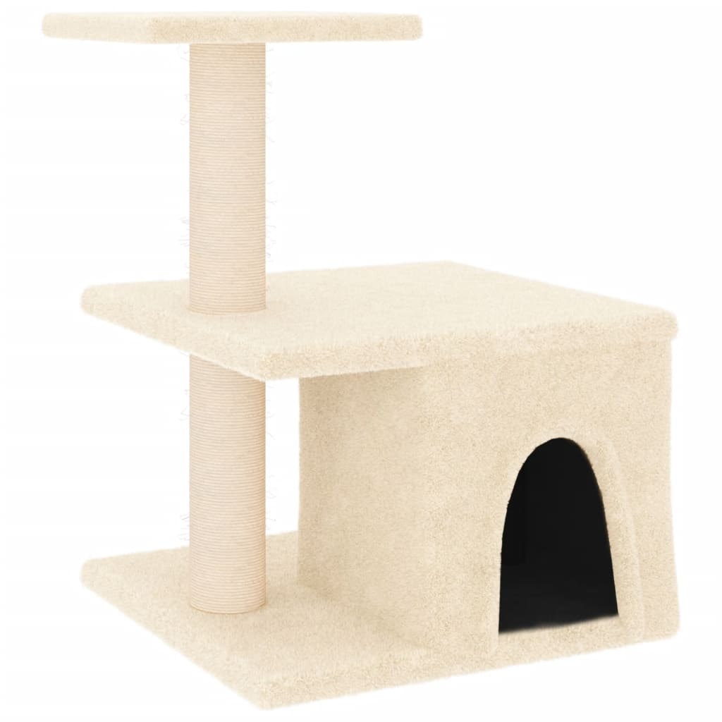 Penjalica za mačke sa stupovima za grebanje krem 48 cm