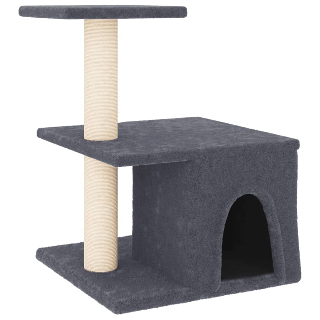 Penjalica za mačke sa stupovima za grebanje tamnosiva 48 cm
