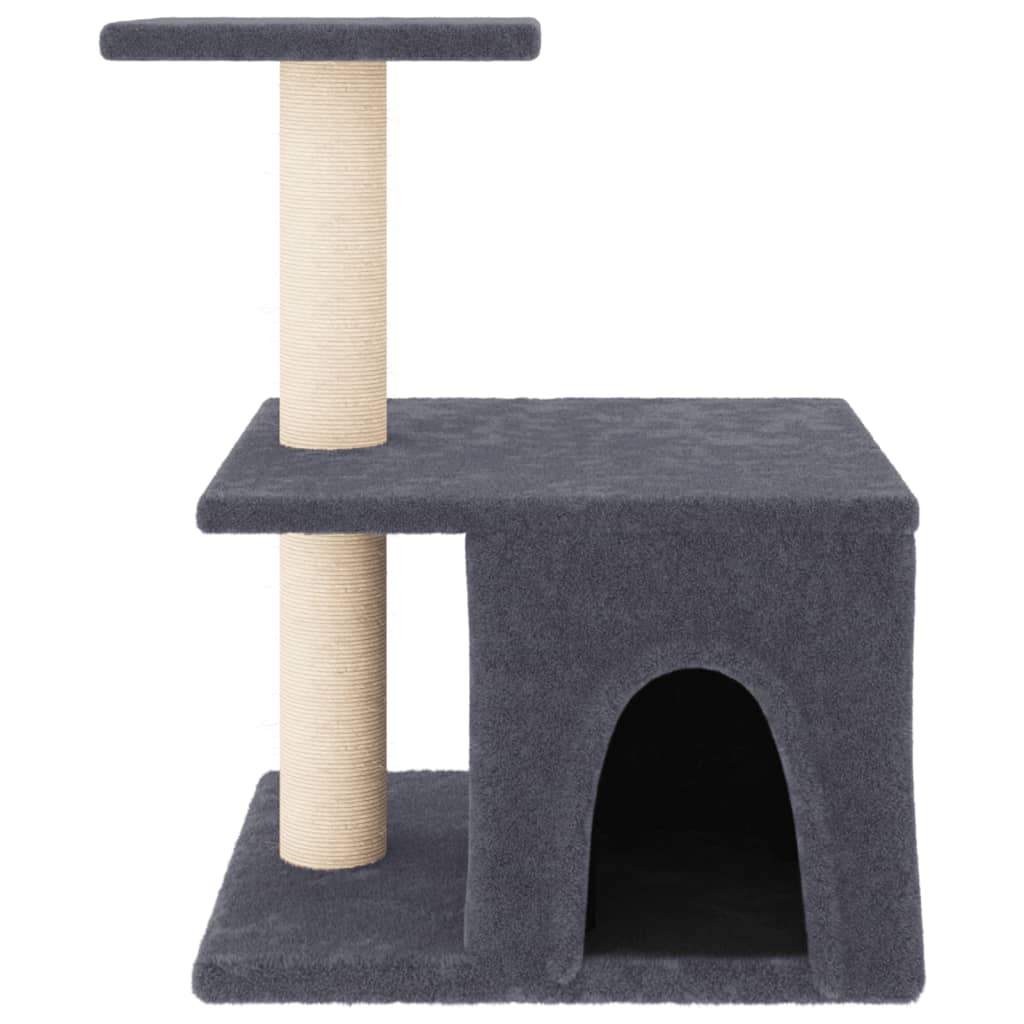 Penjalica za mačke sa stupovima za grebanje tamnosiva 48 cm