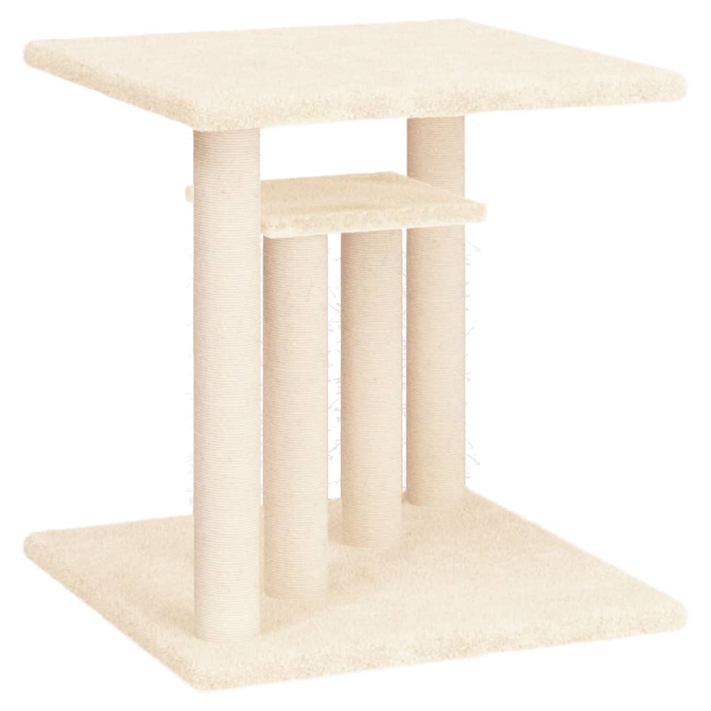 Grebalica za mačke s platformama krem 50 cm