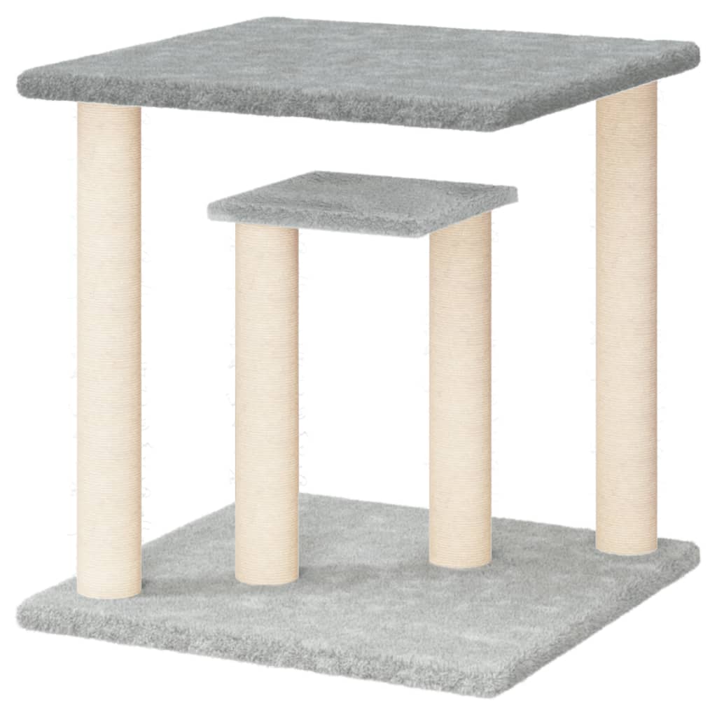 Grebalica za mačke s platformama svjetlosiva 50 cm